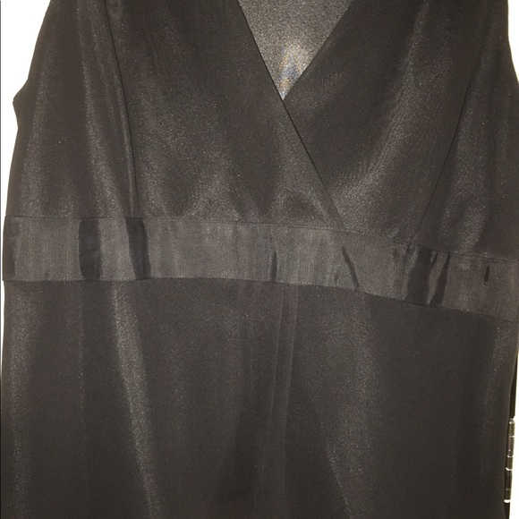 Isaac Mizrahi black chiffon evening top - Picture 2 of 5
